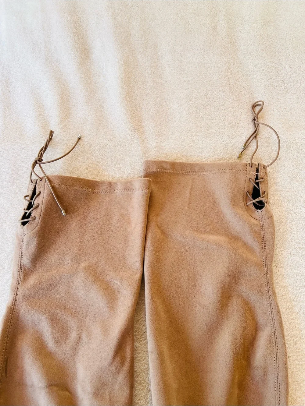 Chinese Laundry King Taupe Over-the-Knee Suedette Boots Size 8 NWT